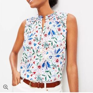 NWT Loft Split Neck Shell